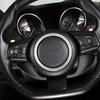 For Jaguar F-TYPE 2013-22 ABS Carbon Fiber Car Steering Wheel Emblem Sticker  Trim Cover Decorate Ring Interior Accessories