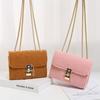 Autumn and Winter Fashionable and Simple Versatile Plush Shoulder Women's Bag Bag Trendy Buckle Chain Crossbody Mobile Phone Bag