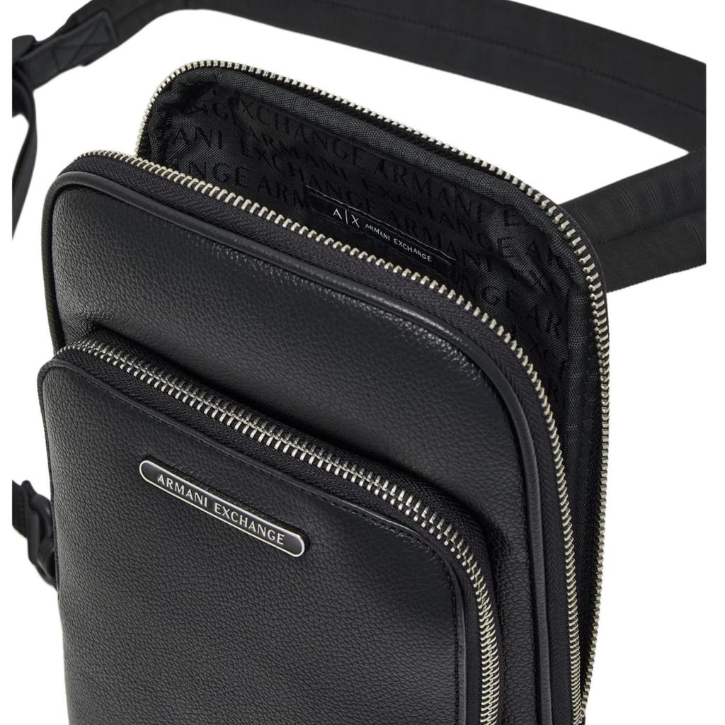 New ARMANI EXCHANGEAE Polyester Sling Bag Men's Black XM000843-AF12134-UC001
