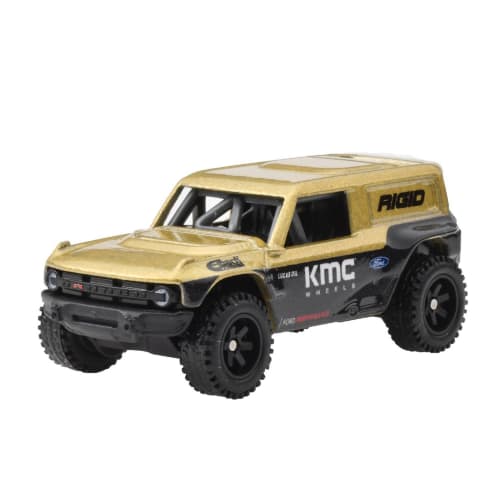 Hot Wheels Premium 2er-Pack Ford Bronco R / '17 Ford F-150 Raptor Fahrzeug, Spielzeug-Miniauto, für Kinder ab 3 Jahren, Multi HRR77