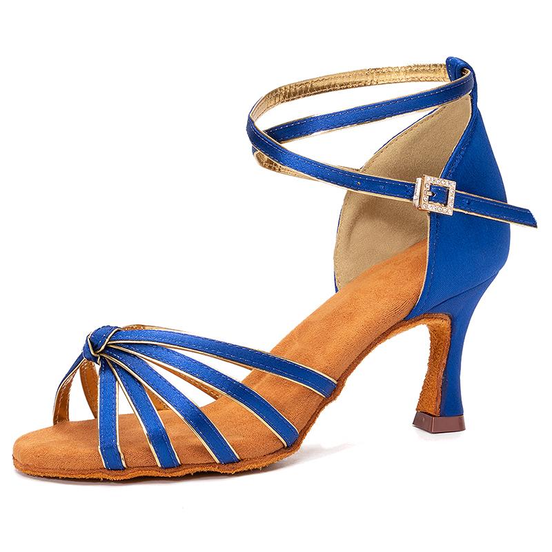 Frauen Tango Ballsaal Latin Walzer Tanz Mädchen Party Schuhe mit hohen Absätzen 7CM