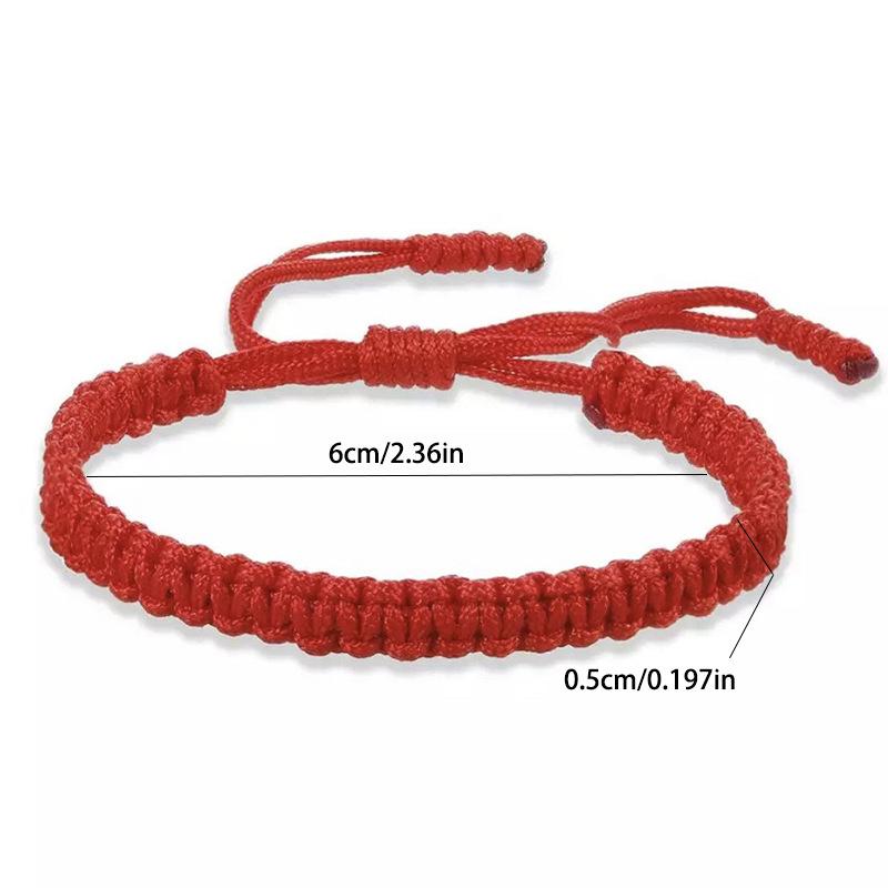 Handgemaakte Vlecht Touw Armbanden Voor Vrouwen Rood Zwart Geweven Touw Verstelbare Knopen Armband Mannen Polsband Vriendschap Sieraden