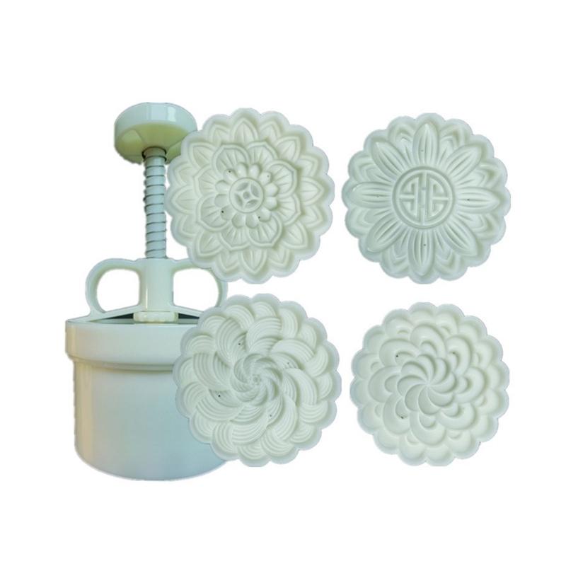Festival DIY Cookie Stamp Dragon Phoenixes Pattern Mooncakes Molds Practical Cookie Stamp Set for DIY Festival Treat