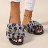 Women's Summer Non-slip Fur Slipper Sandals with Metal Chain