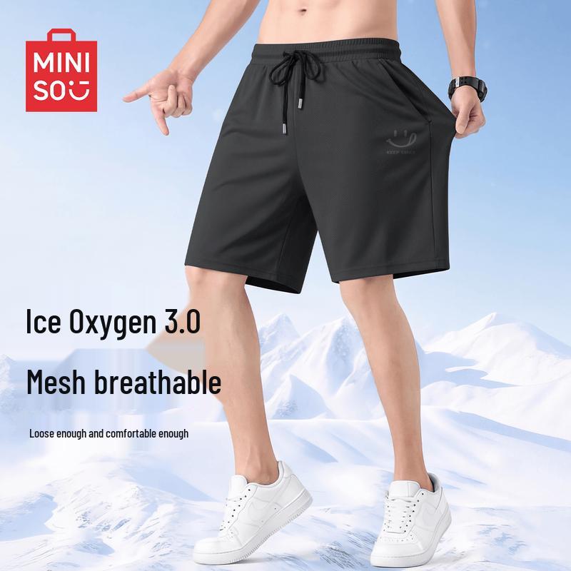 MINISO Men s Quick-Dry Cool-Feel Sports Shorts 3XL