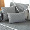 Coral Velvet Linen Solid Color Quilted Minimalist Fabric Sofa Cushion Anti Slip Sofa Cover
