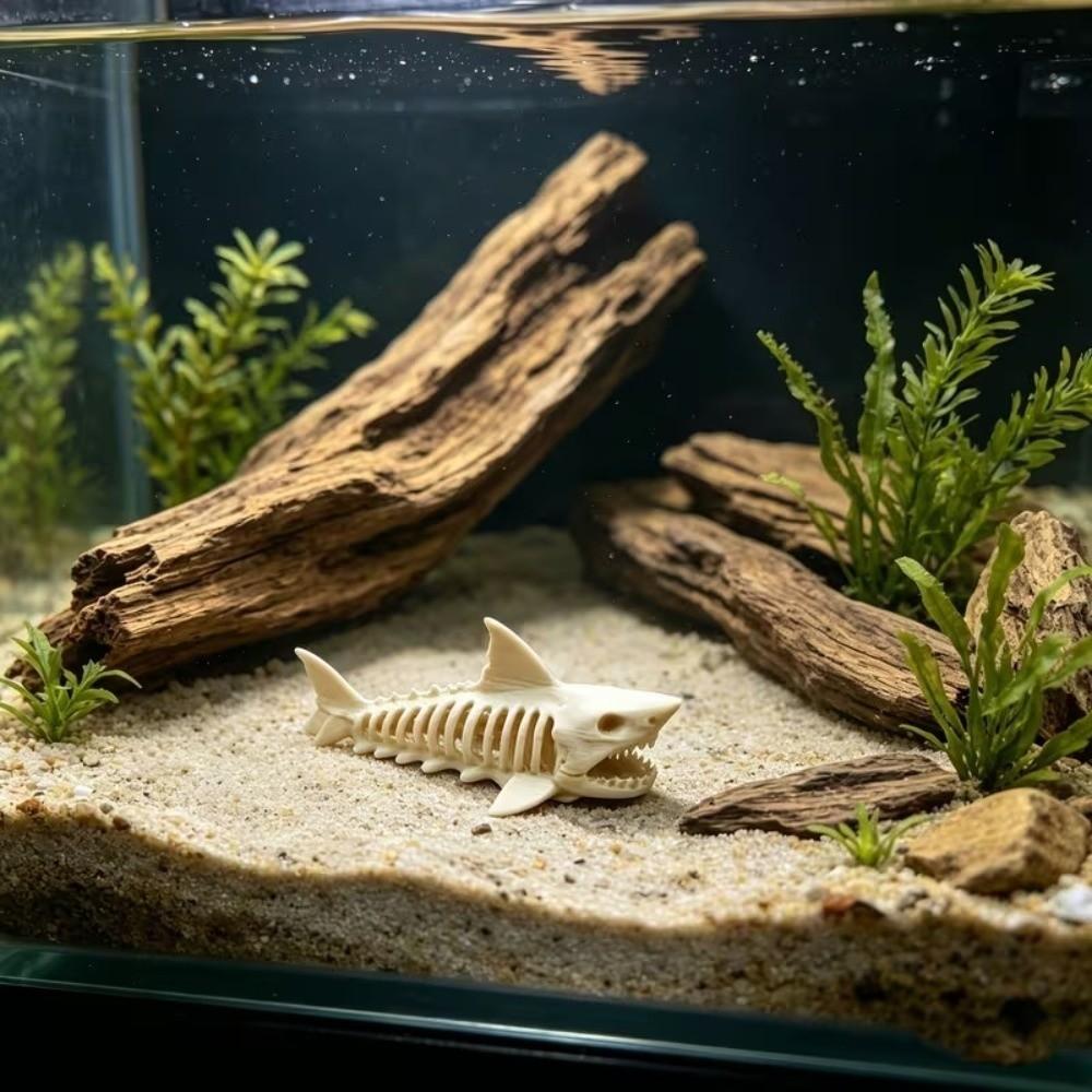 Realistisch Haaienskelet Schuilhuis Huis Ongeverfd Aquarium Ondergrondse Grot Aquarium