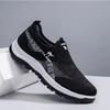 Men's New Wholesale Mesh Shoes, Lightweight Casual Soft Sole Walking Shoes, Lazy Slip-on Dad Shoes for Middle-aged Elderly