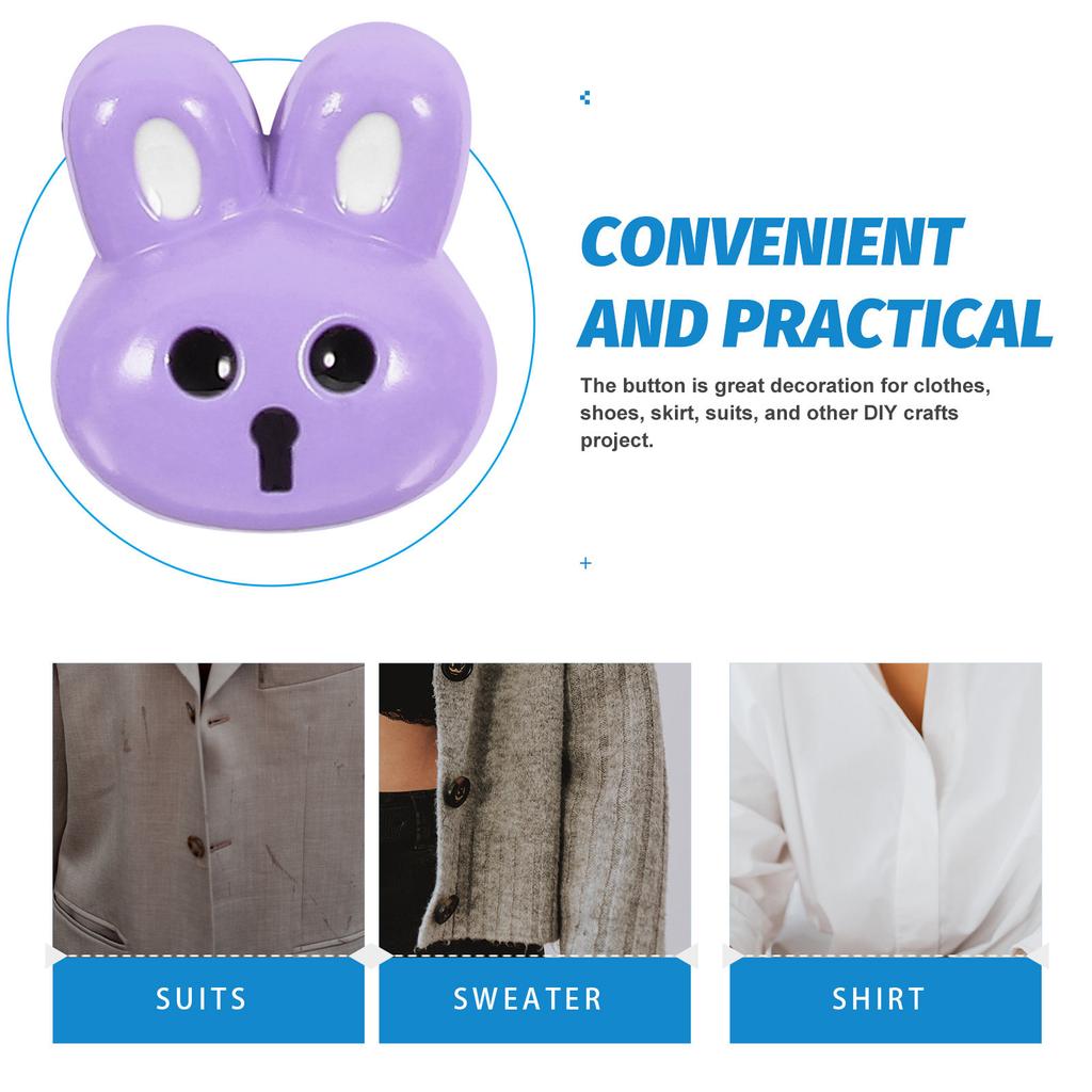 12 Pcs Decorative Buttons Embellishments Clothes Colorful Clothing Decoration