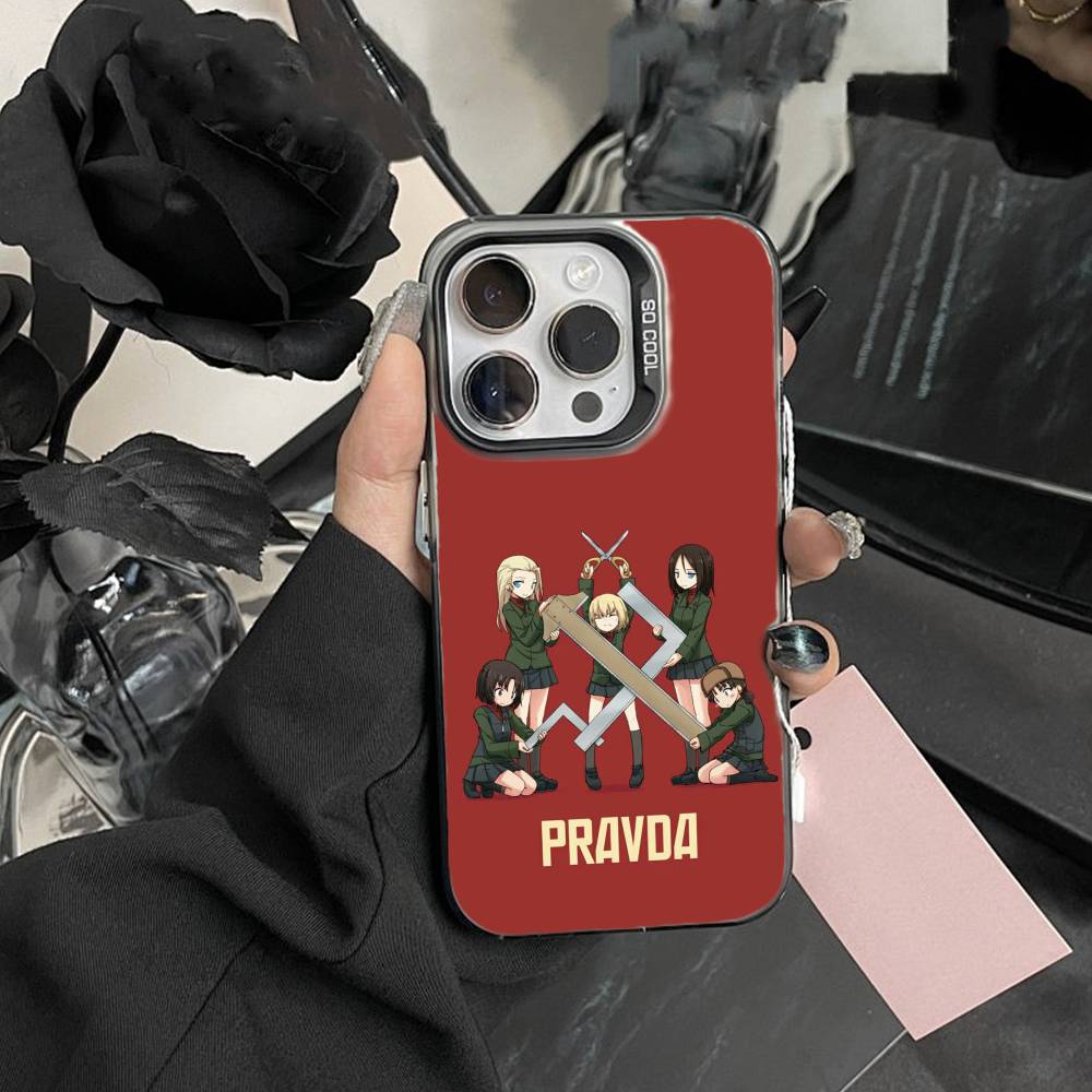 G-GIRLS U-Und P-PANZER Phone Case For IPhone 16 17 15 14 12 13 Pro Max Black Color Shockproof Cover