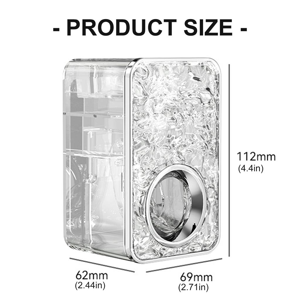 Wasserdichter Wandmontierter Zahnpasta-Quetscher Spender mit Wasserwellen Badezimmer-Organizer Aufbewahrungsbox aus Kunststoff