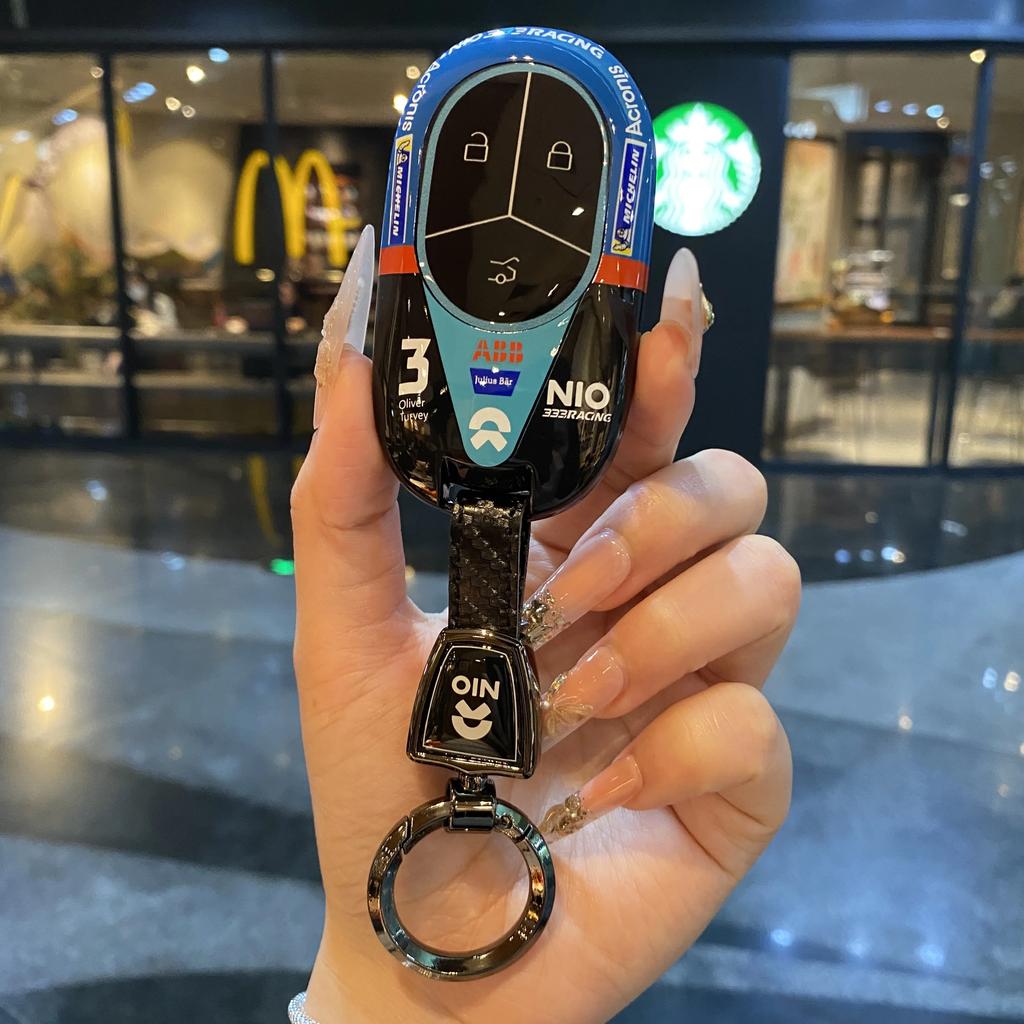Car Remote Key Case Cover for Nio ET7 ET5 2022 2023 2024 for Weilai NIO ES6 ES8 EC6 ET7 Auto Key Fob Shell Keychain
