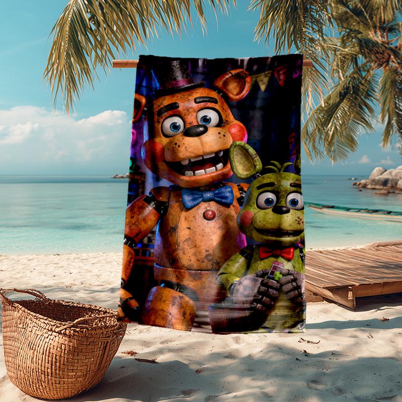 Ultra-Soft Beach Towel with Freddy Theme,Ideal for Pool - Camping, Diving - Perfect Travel Essential, Vibrant Beach Towel.