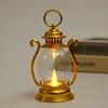 LED Retro Portable Lamp Outdoor Camping Lantern Desk Lamp Battery Powered Tent Light Garden Decoration Night Lights