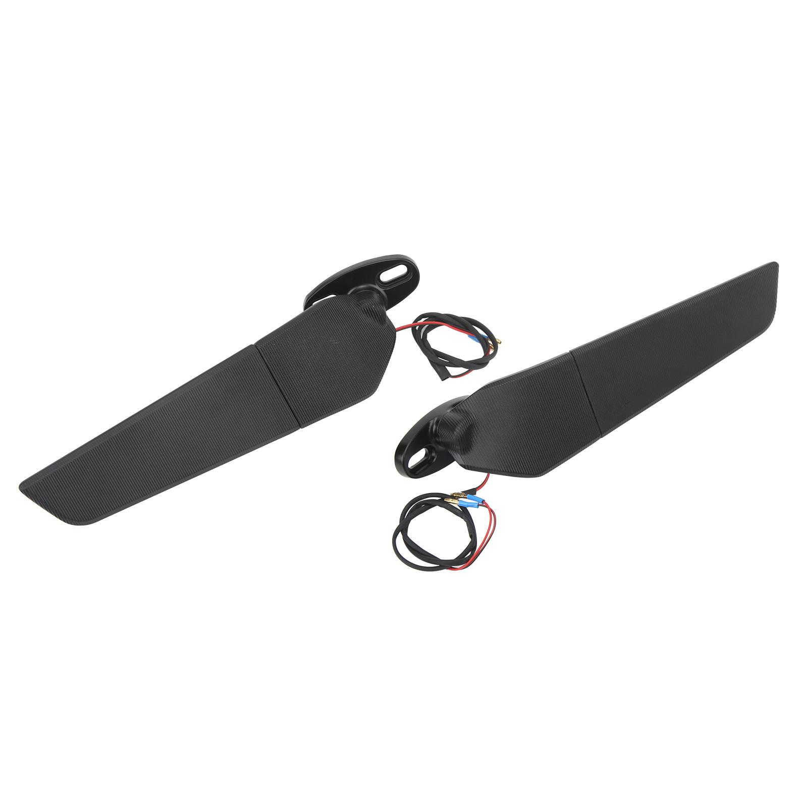 

Пара зеркал заднего вида для мотоцикла, поворотное боковое зеркало со светодиодной подсветкой, вращающееся на 360 градусов для