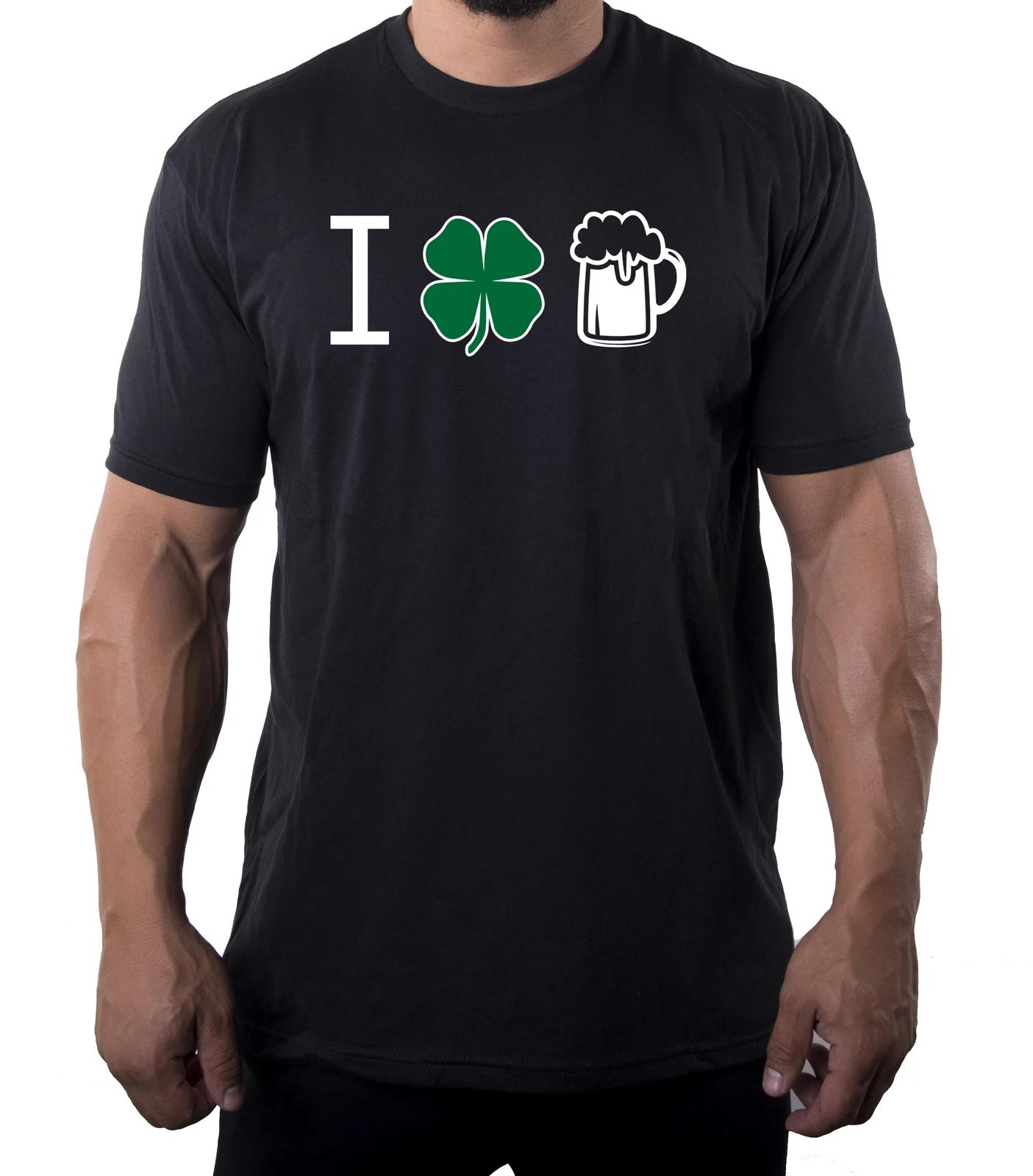 St Patrick s Day Men s Beer shirt, Men s Black T-Shirts, Party T-Shirts for Men S