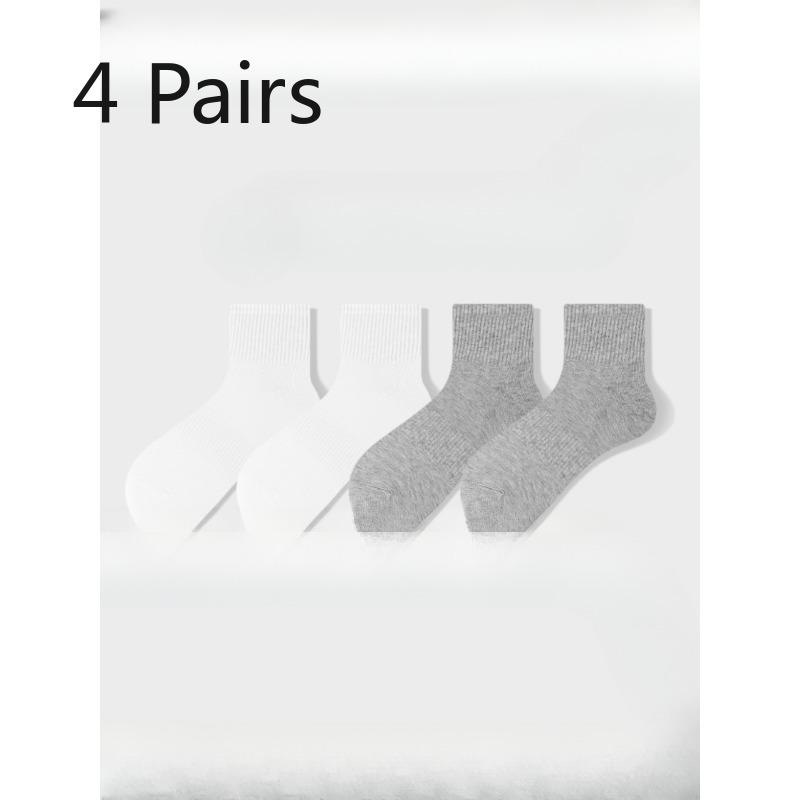 4 Paar Damen Frühling und Sommer Neue Mode Sport Freizeit Reine Farbe Deodorant Feuchtigkeitstransport In der Röhre Socken
