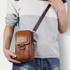 Men's Mobile Phone Waist Bag Outdoor Work Chest Bag PU Cigarette Case Key Chain Wear Belt Backpack Sport Hiking Portable Satchel