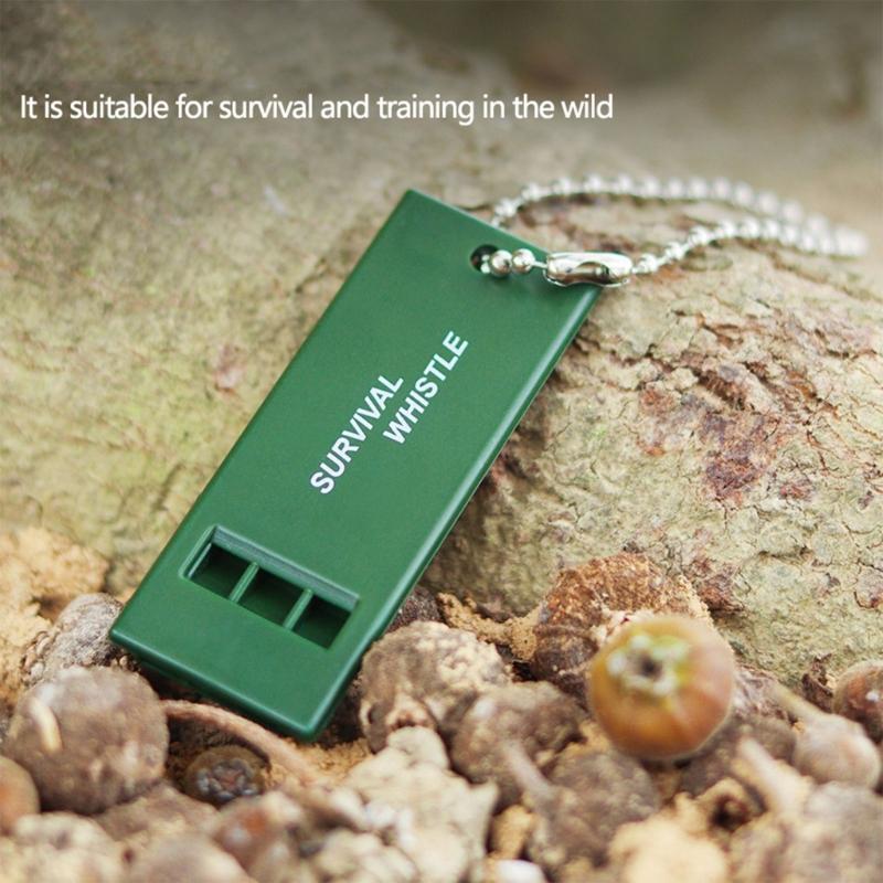 High Decibel Survival Whistle Outdoor 3-Frequency Emergency Whistles Keychain
