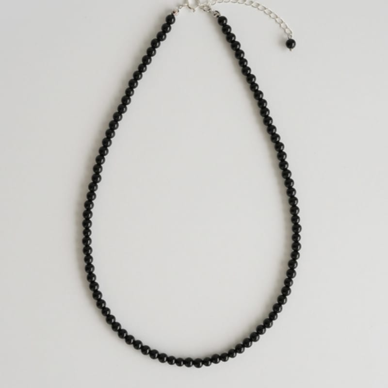 Modernlike 14k Gold-filled Silver Black Quartz Crystal Heart Necklace 2-piece Set