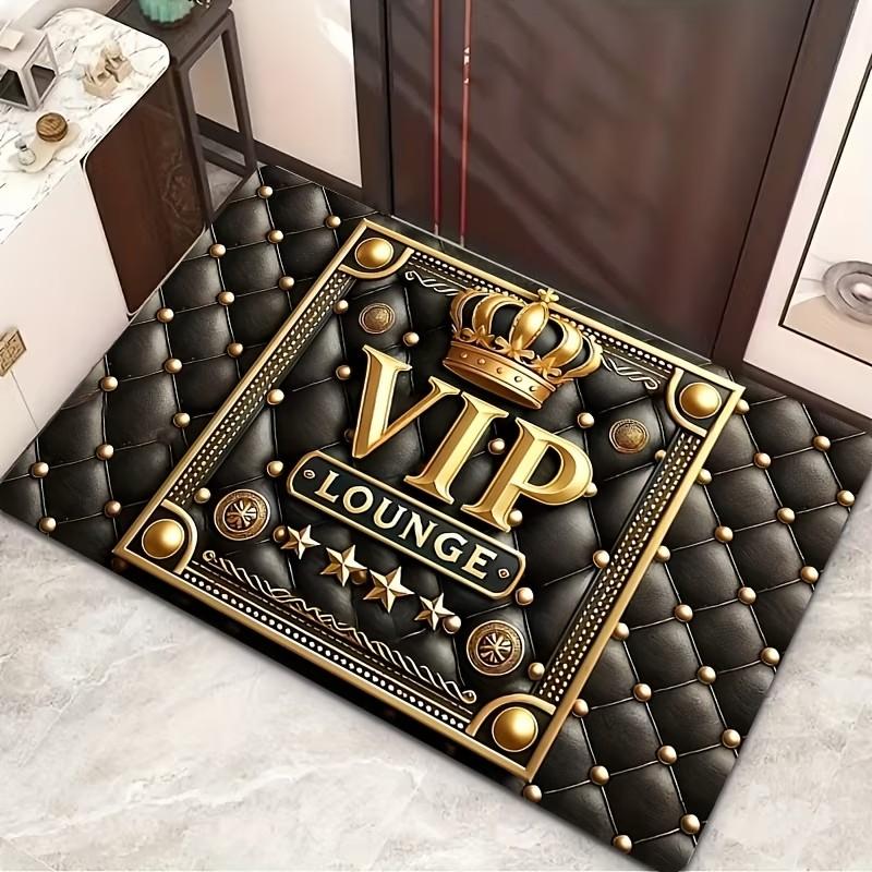Luxury VIP Lounge Crown Front Door Mat Non Slip Entryway Rug For Indoor Entrance Home Decor