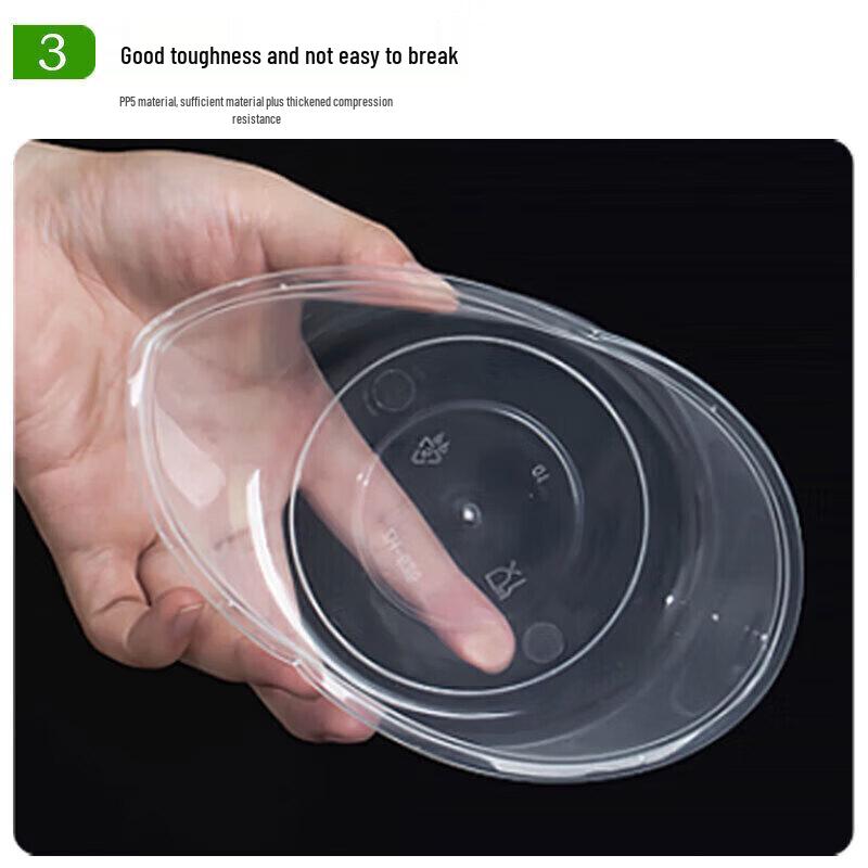WS 300ml Round Disposable Transparent Food Container