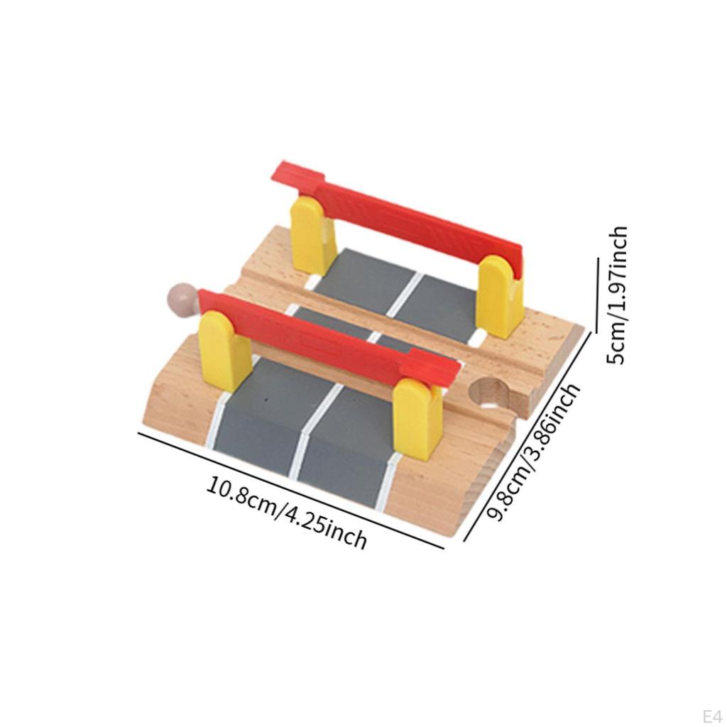 Creative Wooden Train Playset with Road and Railway Components