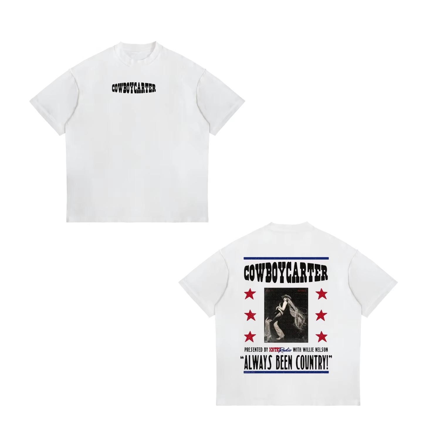Beyoncé Cowboy Carter  Always Been Country  Grafik-T-Shirt, Country-Musik-Album-Merchandise, Unisex Oversized Streetwear-T-Shirt aus reiner Baumwolle XXXL