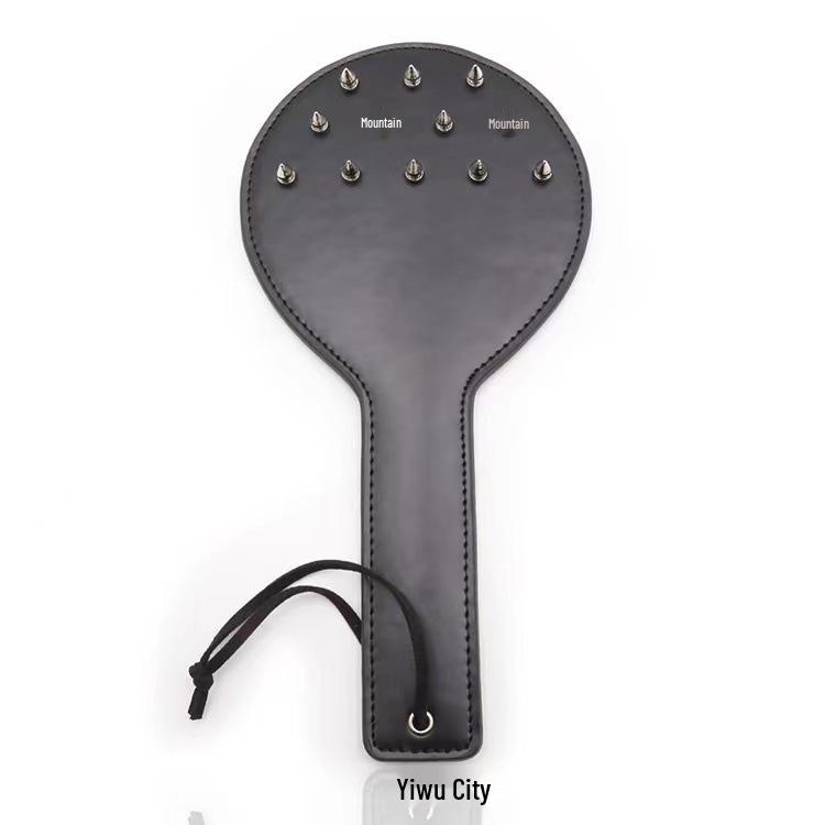PU Leather Spiked Paddle - Couples' Flirtation and Spanking Toy.