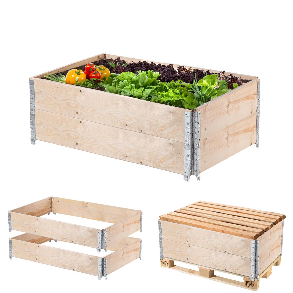 KADAX nástavec na dřevěné palety 120x80cm kontejnerová paletová postel Balení 2 ks