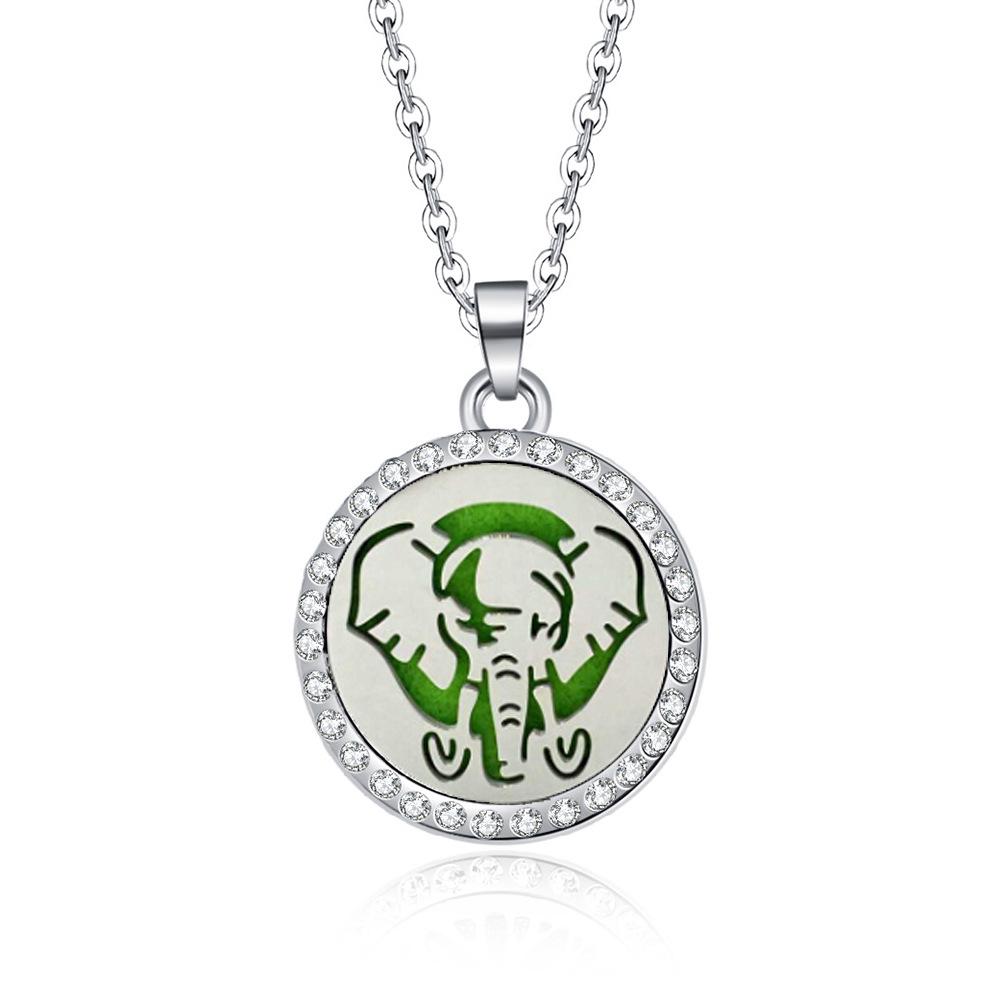In-Stock Aromatherapy Hollow Diamond Pendant Necklace