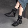 3.5CM Women Cool Boots 2025 Summer Genuine Leather Mesh Breathable Flat Ankle Boots For Women Casual Roman Shoes Retro