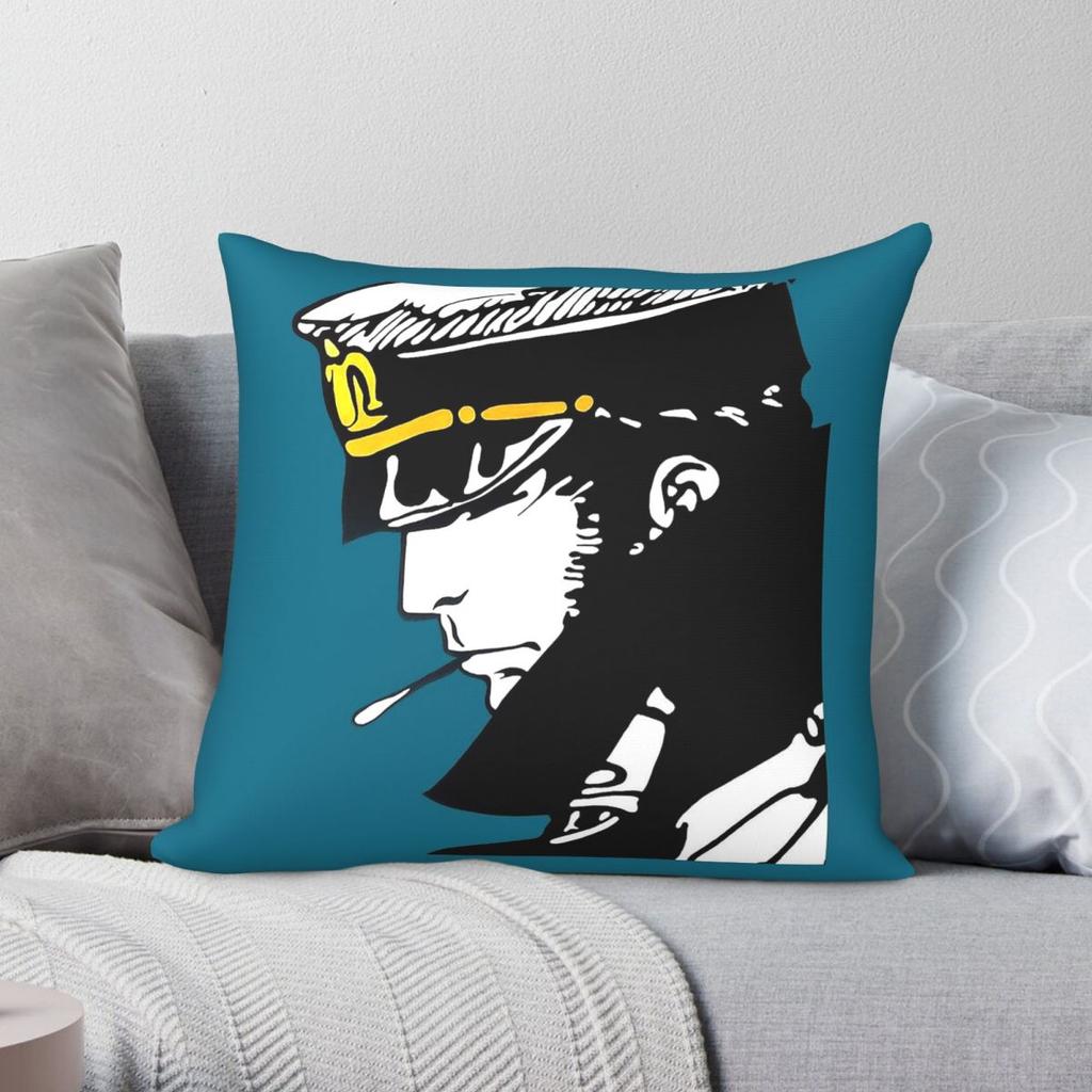 Corto Maltese Hugo Pratt Quadratischer Kissenbezug Polyester Leinen Samt Bedruckt Reißverschluss Dekoration Kissenhülle Zimmer Kissenbezug x