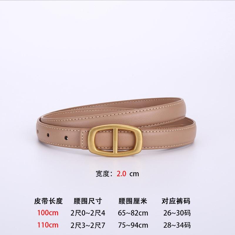 Japanese Belt Women'S Genuine Leather Cowhide Belt Women'S Genuine Leather High-End Casual Decoration Retro Jeans