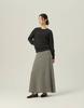 Beiseuseuledeu Soft A-Line Knit Skirt_Gray