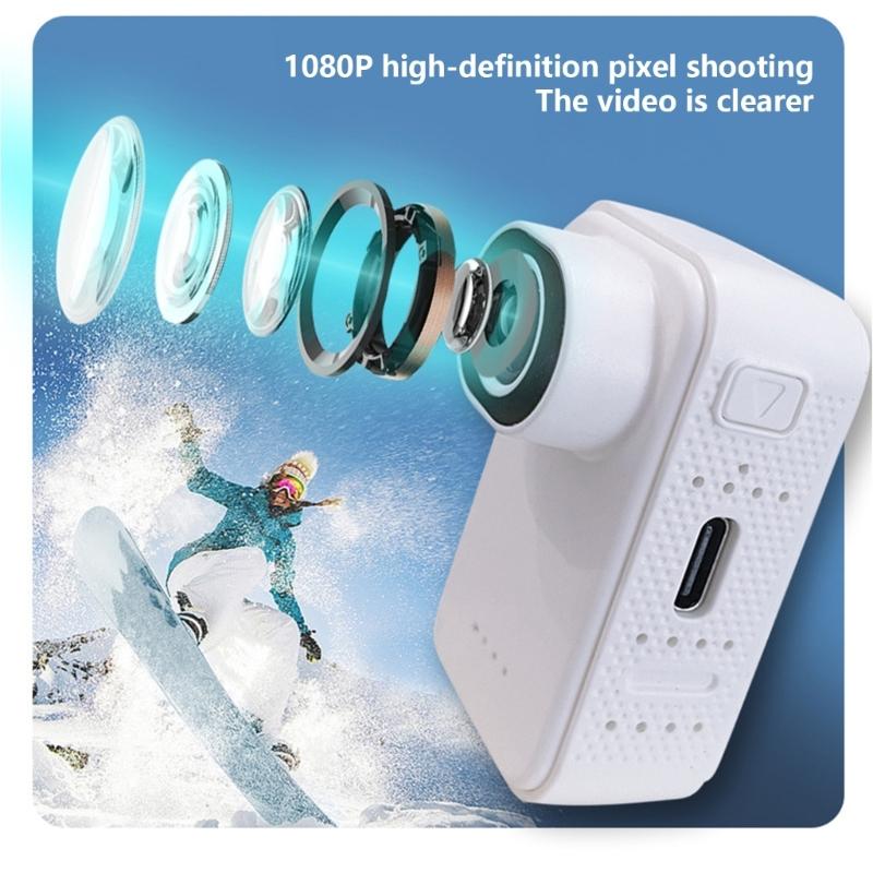 Action Cam Portatile 1080P con Schermo a 60Hz Grandangolo 120° per Registrazione Attività all'Aperto