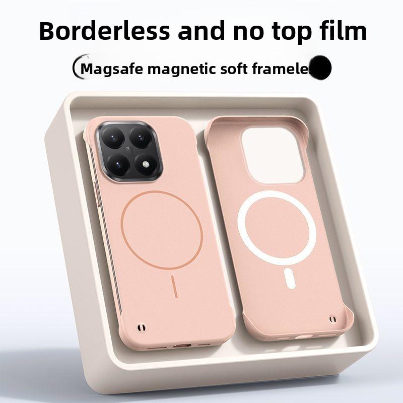 Original For Magsafe Ultrathin Frameless Phone Case For Xiaomi 15T 14T Pro 17 Pro Max POCO X8 ProMax F8 Ultra M8 Pro Matte Cover