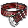 [hemsut H] Nylon Watch Band 20mm High-Quality Soft Replacement Watch Strap, Unisex, Military Heavy Duty, Stainless Steel Back, 4 Sizes 18/20/22/24mm
