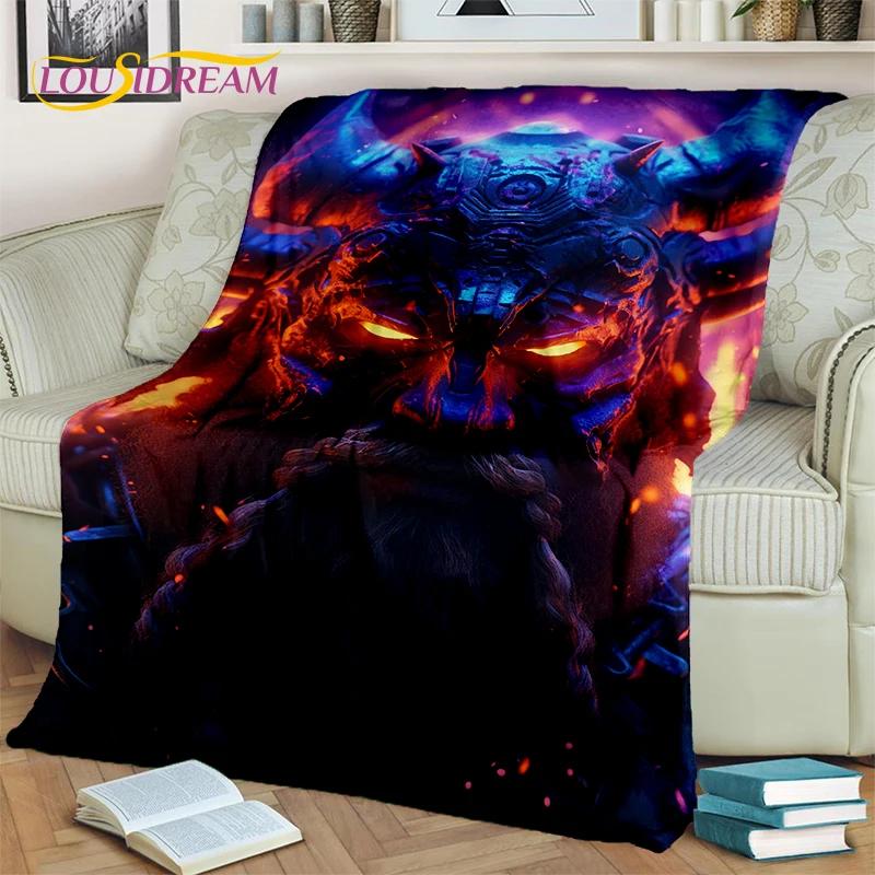 Odin Wikinger Symbol Valknut Nordisch Valhalla Decke, Weiche Überwurfdecke für Zuhause Schlafzimmer Bett Sofa Picknick Reisen Büro Abdeckung Kind