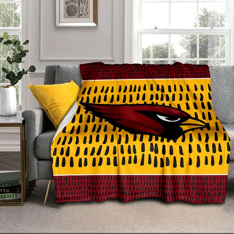 Arizona Cardinals Logo Portable Blanket/Soft Blanket Bedding Blanket Suitable for Travel Camping Living Rooms Offices Sofas Fan Gifts
