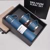 Custom 500ml Double-Wall Thermal Mug Gift Set Tea Cup 304 Stainless Steel Tumbler Water Bottle Portable Vacuum Flask with 2 Cups