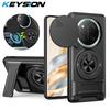 KEYSION Magnetic Phone Case for Honor X9c 5G Slide Camera Protection Upright Kickstand Shockproof Back Cover for Magic 7 Lite 5G