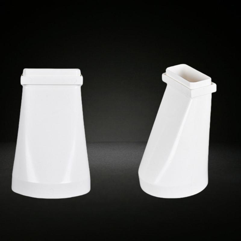 Flat Ducting Adaptors To Round Converter Dryer Vents Hose Adapters Rectangular To Round Straight Channel Connector