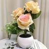 1PC LED Simulation Rose Night Light, Romantic Vase Dining Table, Cabinet, Countertop Decoration, Suitable for Family Living Room