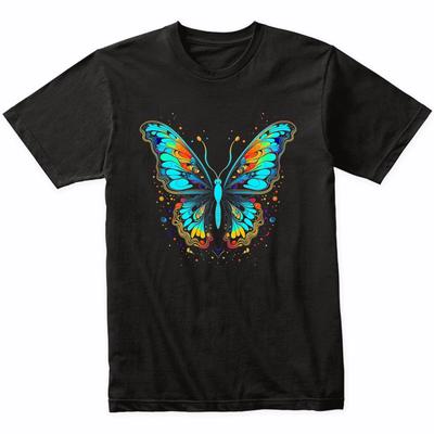 Butterfly Psychedelic Animal Art T-Shirt Nature Shirt - Animal Lover Gift