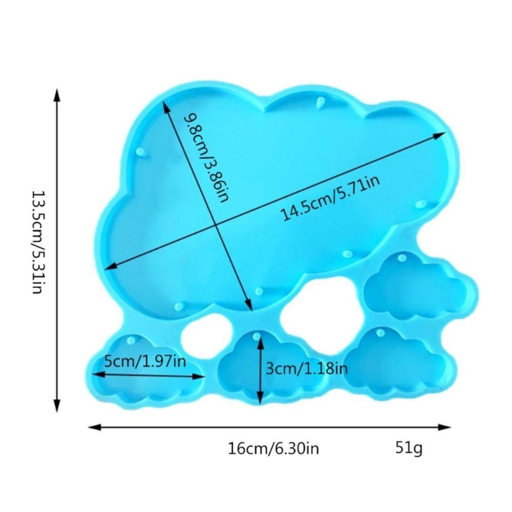New Crystal Epoxy DIY Crafts Mold Door Handmake Cloud Combination Pendants Mold Hanging Silicone Mold DIY