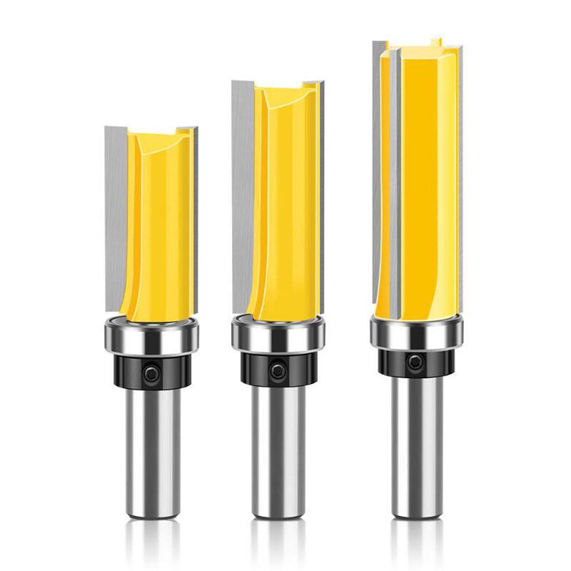 Fräser 12mm Schaft Schablone Bündigfräser Scharnier Zapfenschneiden Nutfräser Gerader Schaftfräser Bündigfräser Zapfen Holzbearbeitungswerkzeuge