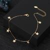 ORSA JEWELS Chain Anklet Woman Foot Bracelet 100% 925 Silver Anklet Cute Star Pendants Summer Simple Accessories SA27