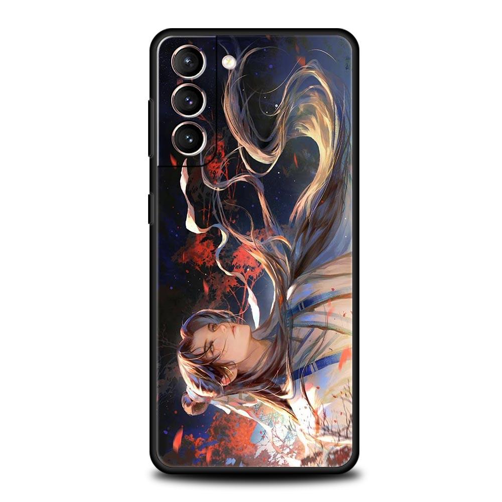 Phone Case For Samsung S24 S23 S22 Ultra S20 S21 FE 5G S10 S9 Plus S10E S8 S7 Edge Cover Comic Man Erha and His White Cat Master