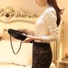 Women Winter Large Size Slim Lace Long Sleeve Base Shirt